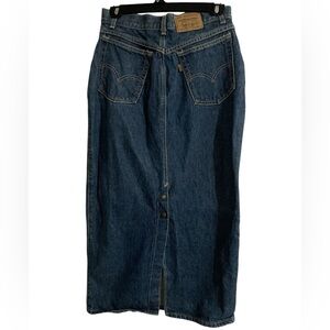 Levi Strauss & Co. Vintage Gold Label Button Fly Cotton Denim Jean Skirt Junior